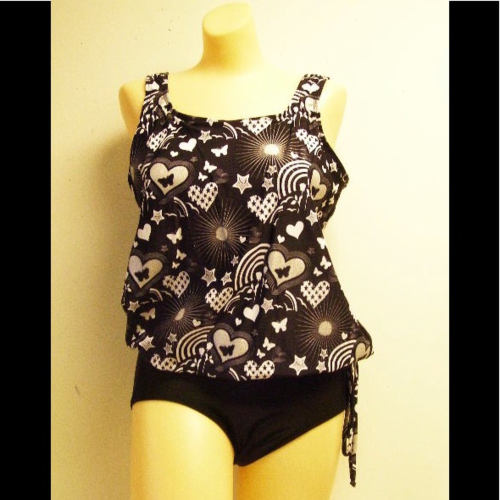 18W NWT Topanga blouson swimsuit top 16-700